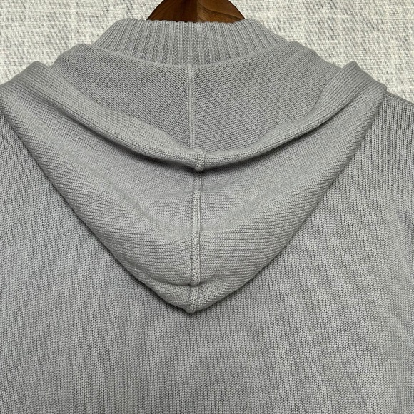 Cruciani for‎ Jared M. Mens Full Zip Up Wool Hoodie Knit Sweater Gray Italy - Picture 4 of 10
